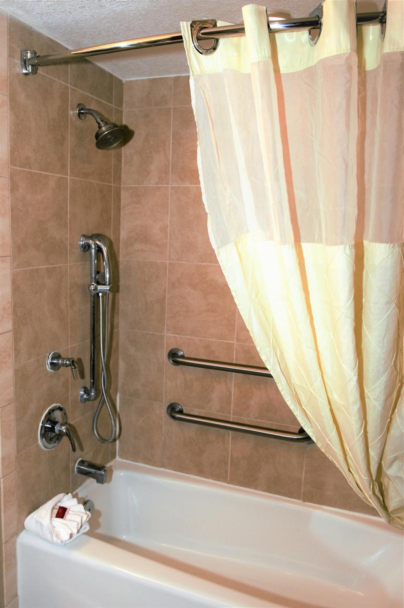 Queen Room Roll Shower Mobility or Hearing Accessible Non-Smoking