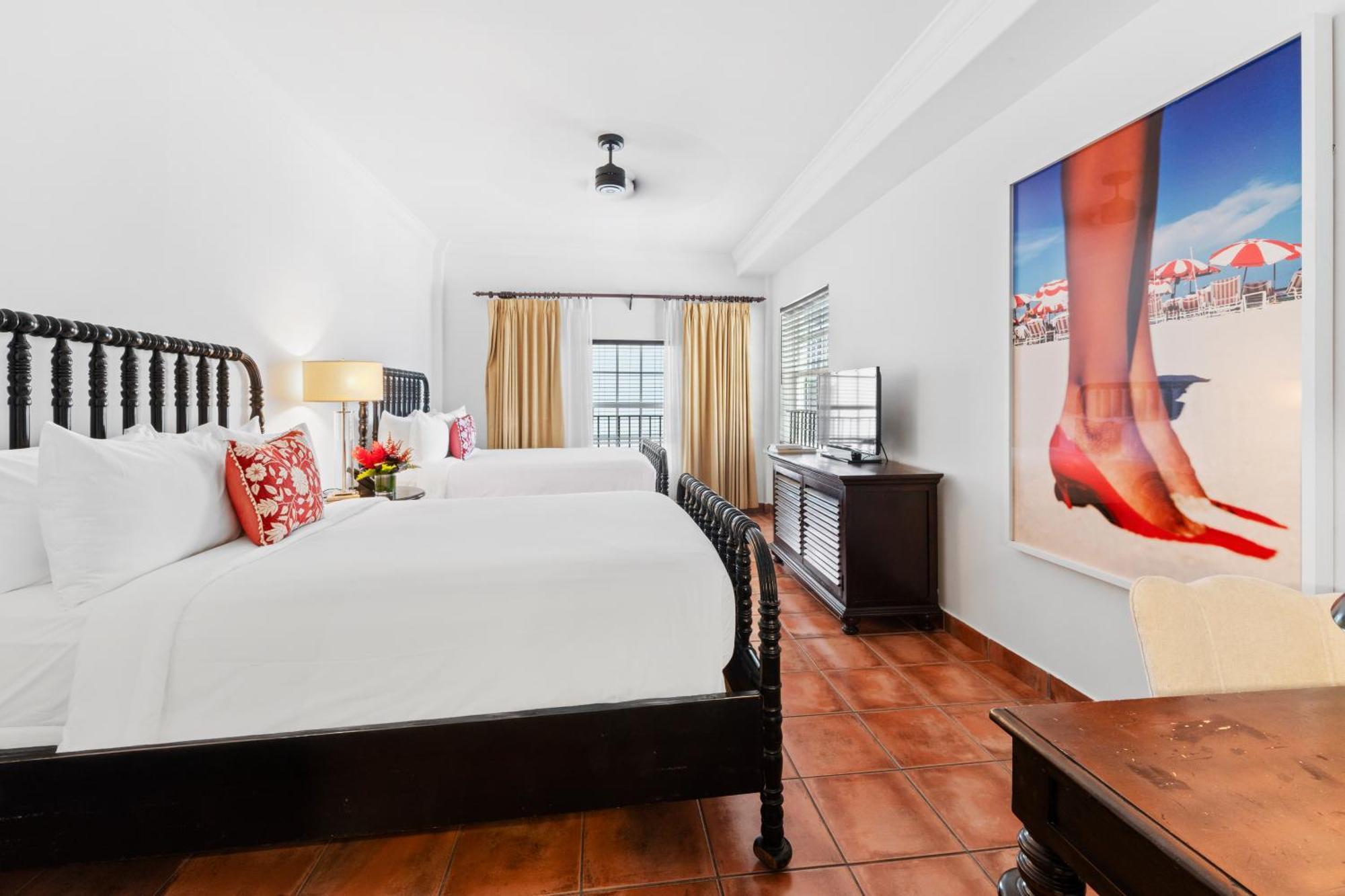 Double Room Two Double Beds District View