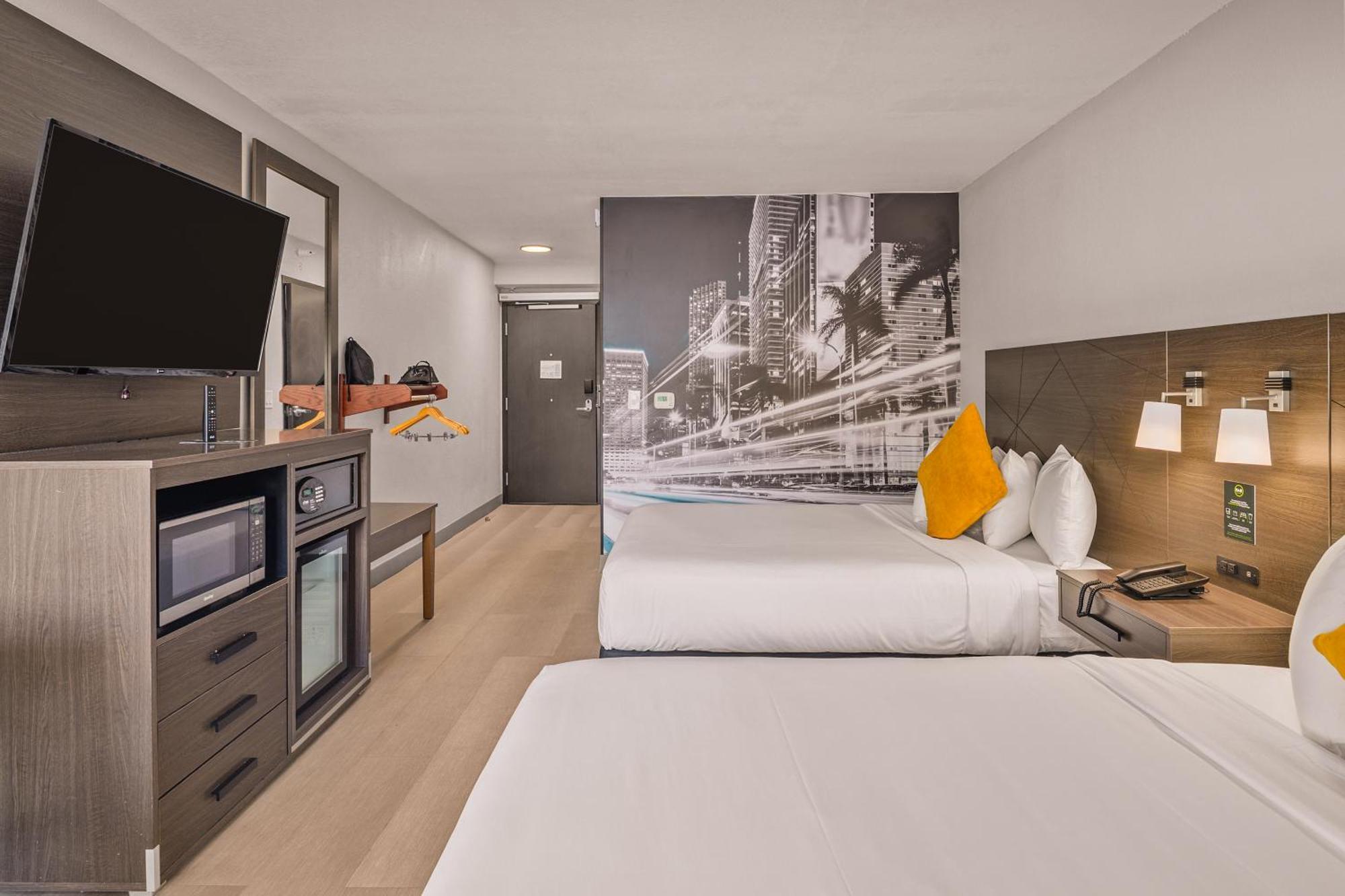 Double Room Two Double Beds Accessible or Non Smoking