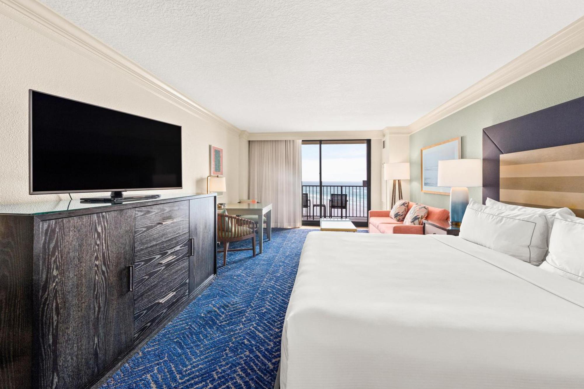 King Room with Sofa Bed and Beach View